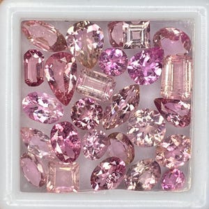 Pink Tourmaline Gemstone Mix Shape Lot, Natural Faceted tourmaline Cut Loose Stone 3x5-8x10mm