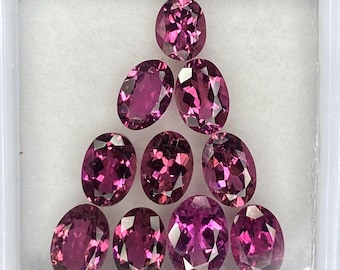 Natürlicher rosa Turmalin Oval Edelstein: Facettierter lose Stein im Ovalschliff 3x5 6x4 7x5 6 x 8 mm