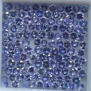 Faceted Tanzanite Gemstone: Round Brilliant Cut, Jewelry Making