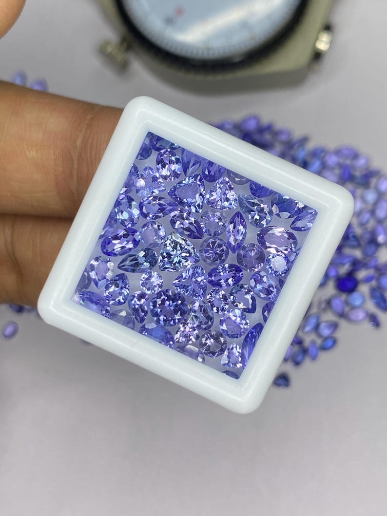 Mix Shape Tanzanite Gemstone, Faceted tanzanite Cut Stone, AAA Natural Loose Gemstones 3x5-6x8mm