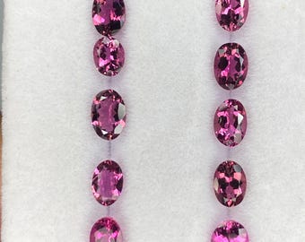 Natural Pink Tourmaline Loose Gemstone: Tourmaline Faceted Oval Cut Stone 3x5 6x4 7x5 6x8mm