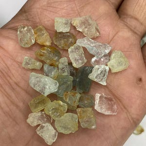 Raw Aquamarine Crystal lot, Rough Aquamarine Gemstone lot Natural Aquamarine Tumble Loose Stone lot, Blue Uncut Rough lot For Making Jewelry