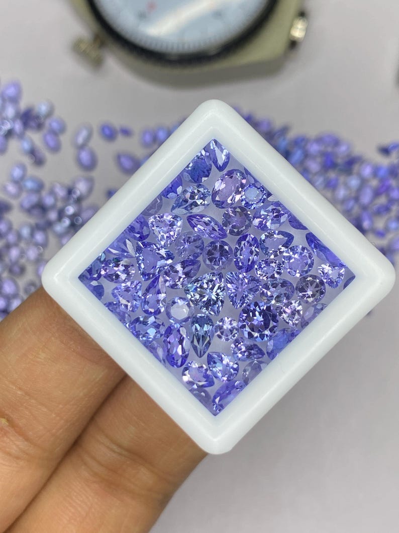 Mix Shape Tanzanite Gemstone, Faceted tanzanite Cut Stone, AAA Natural Loose Gemstones 3x5-6x8mm