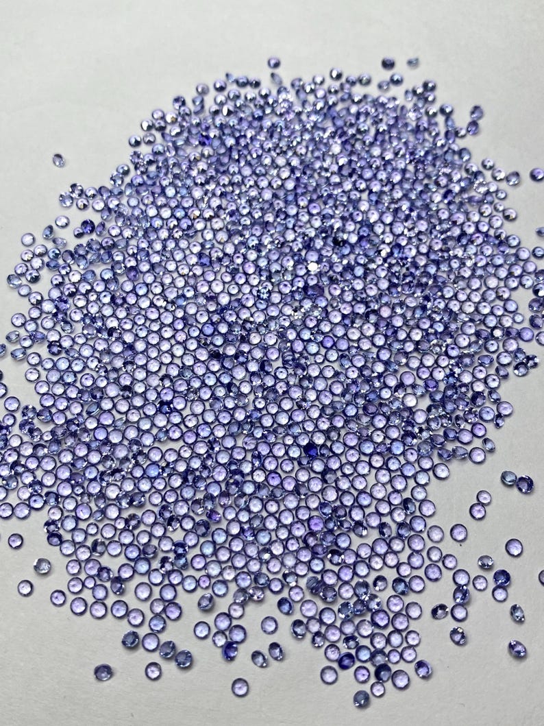 2mm Tanzanite Round Brilliant Cut Gemstone - Natural Tanzanite Faceted Loose Stone for Jewelry