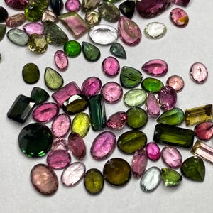 Mix Shape Tourmaline Gemstone Cut, Natural Faceted tourmaline Lot, Multi Color Loose Stone 3x5-8x10mm
