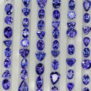 AAA Tanzanite mix Gemstone, Faceted tanzanite cut Stone, Natural loose gemstones Lot 7x5-6x8mm