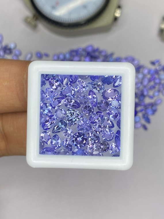 Mix Shape Tanzanite Gemstone, Faceted tanzanite Cut Stone, AAA Natural Loose Gemstones 3x5-6x8mm