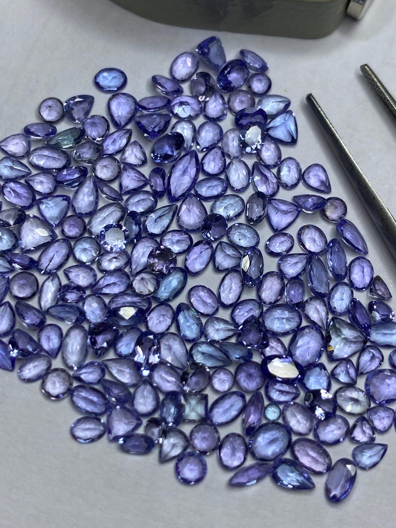 Mix Shape Tanzanite Gemstone, Faceted tanzanite Cut Stone, AAA Natural Loose Gemstones 3x5-6x8mm
