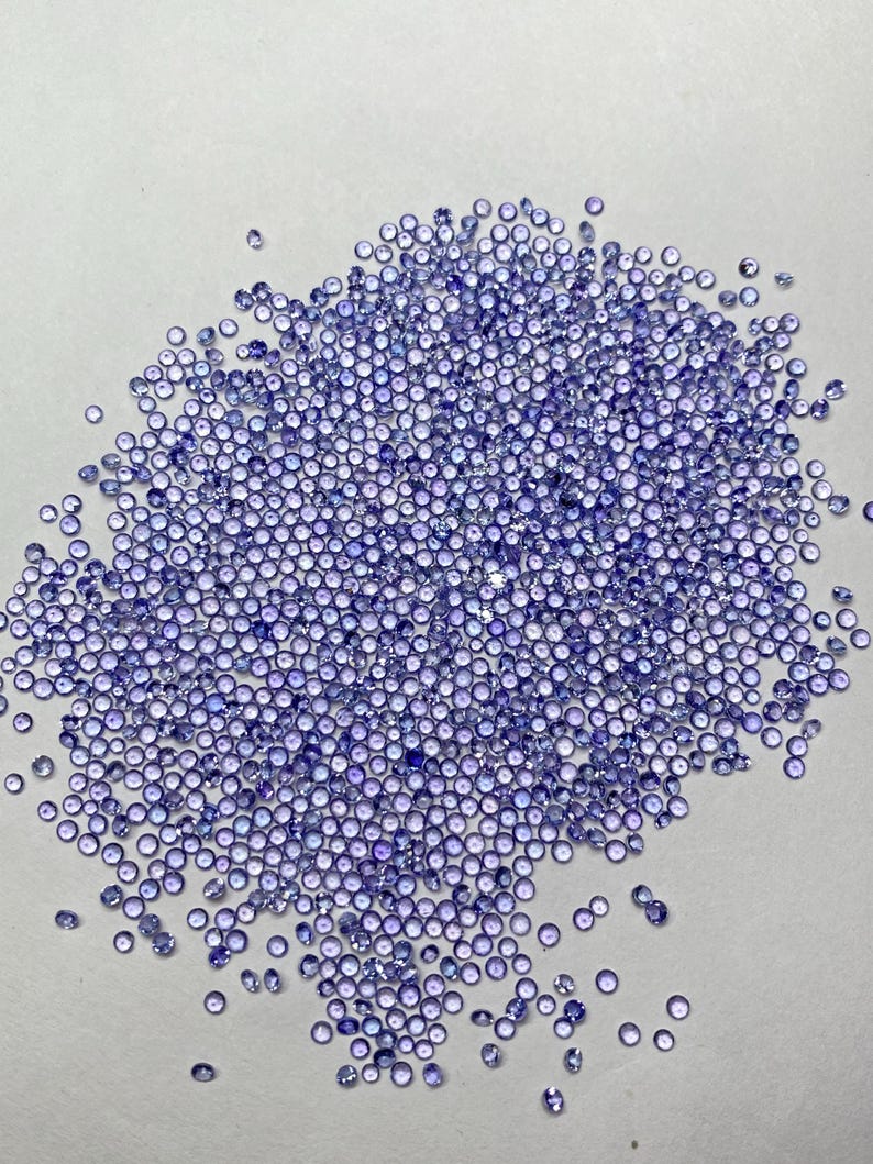 2mm Tanzanite Round Brilliant Cut Gemstone - Natural Tanzanite Faceted Loose Stone for Jewelry