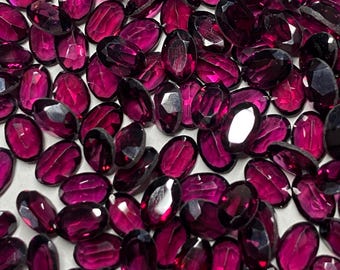 Grenat rhodolite naturel, pierre précieuse violette taillée à facettes ovales 4 x 6 mm 7 x 5 mm 6 x 8 mm