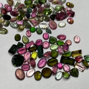 Mix Shape Tourmaline Gemstone Cut, Natural Faceted tourmaline Lot, Multi Color Loose Stone 3x5-8x10mm