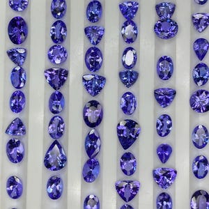 AAA Tanzanite mix Gemstone, Faceted tanzanite cut Stone, Natural loose gemstones Lot 7x5-6x8mm