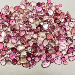 Pink Tourmaline Gemstone Mix Shape Lot, Natural Faceted tourmaline Cut Loose Stone 3x5-8x10mm