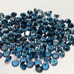 Natural London Blue Topaz Round brilliant cut - assorted gemstone Lot, Faceted Loose Stone 5mm-10mm