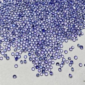 2mm Tanzanite Round Brilliant Cut Gemstone - Natural Tanzanite Faceted Loose Stone for Jewelry