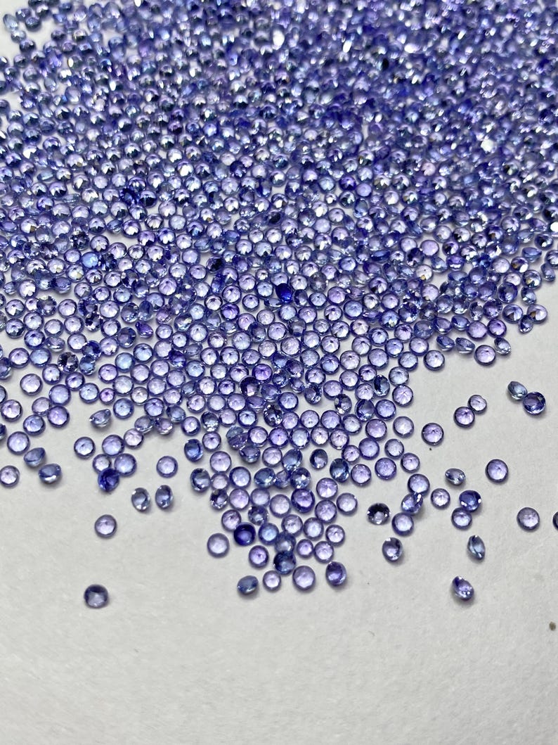2mm Tanzanite Round Brilliant Cut Gemstone - Natural Tanzanite Faceted Loose Stone for Jewelry