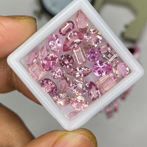 Pink Tourmaline Gemstone Mix Shape Lot, Natural Faceted tourmaline Cut Loose Stone 3x5-8x10mm