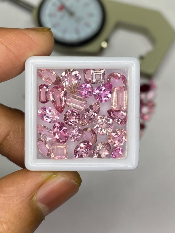 Pink Tourmaline Gemstone Mix Shape Lot, Natural Faceted tourmaline Cut Loose Stone 3x5-8x10mm