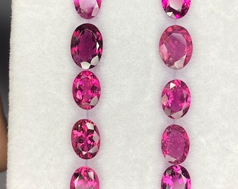 Natürlicher Rosa Rubelit Turmalin Oval Edelstein - facettierter Turmalin Edelstein 3 x 5 mm 6 x 4 mm 7 x 5 mm 6 x 8 mm