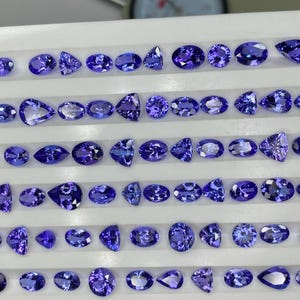 AAA Tanzanite mix Gemstone, Faceted tanzanite cut Stone, Natural loose gemstones Lot 7x5-6x8mm