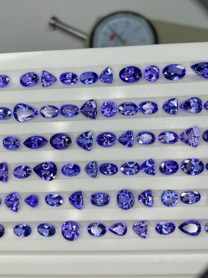 AAA Tanzanite mix Gemstone, Faceted tanzanite cut Stone, Natural loose gemstones Lot 7x5-6x8mm