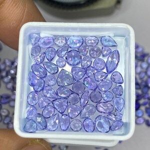Mix Shape Tanzanite Gemstone, Faceted tanzanite Cut Stone, AAA Natural Loose Gemstones 3x5-6x8mm