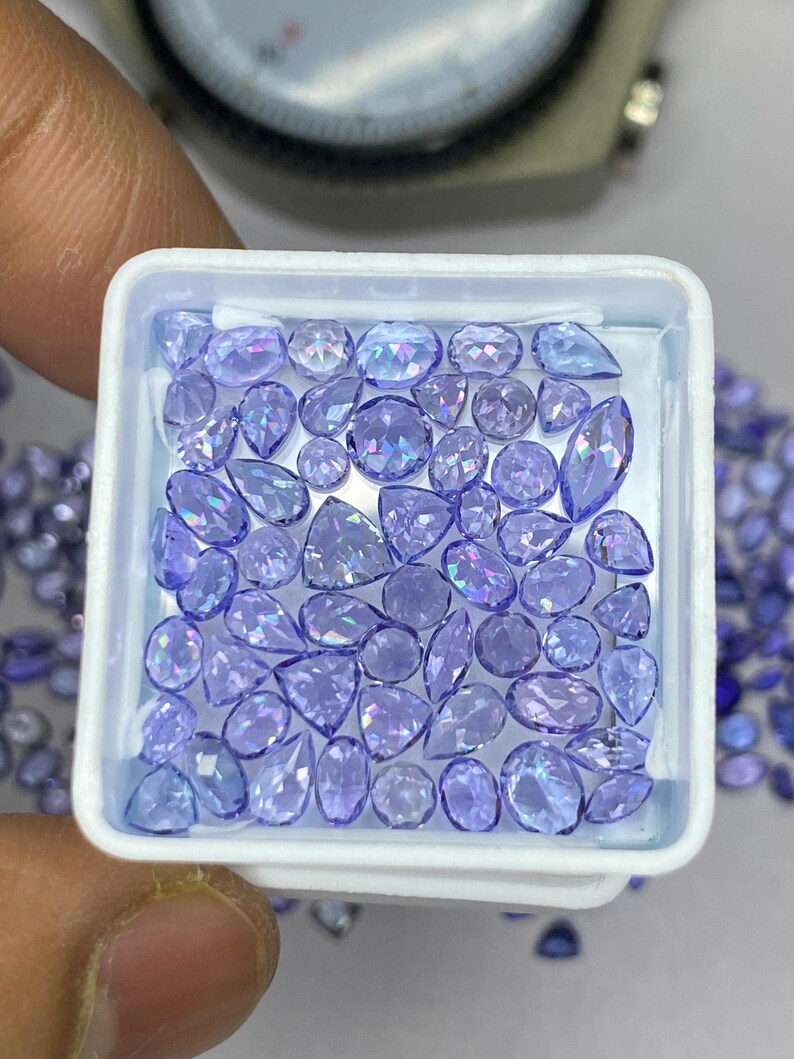 Mix Shape Tanzanite Gemstone, Faceted tanzanite Cut Stone, AAA Natural Loose Gemstones 3x5-6x8mm