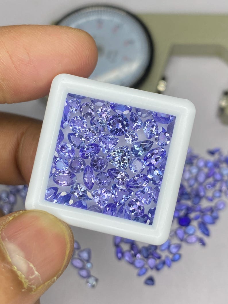 Mix Shape Tanzanite Gemstone, Faceted tanzanite Cut Stone, AAA Natural Loose Gemstones 3x5-6x8mm