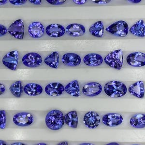 AAA Tanzanite mix Gemstone, Faceted tanzanite cut Stone, Natural loose gemstones Lot 7x5-6x8mm