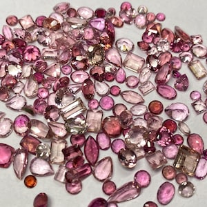 Pink Tourmaline Gemstone Mix Shape Lot, Natural Faceted tourmaline Cut Loose Stone 3x5-8x10mm