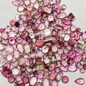 Pink Tourmaline Gemstone Mix Shape Lot, Natural Faceted tourmaline Cut Loose Stone 3x5-8x10mm