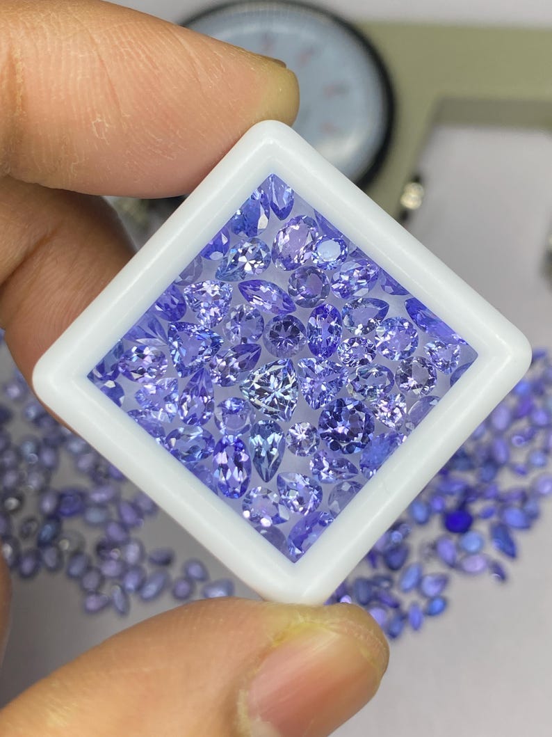 Mix Shape Tanzanite Gemstone, Faceted tanzanite Cut Stone, AAA Natural Loose Gemstones 3x5-6x8mm