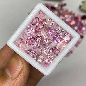Pink Tourmaline Gemstone Mix Shape Lot, Natural Faceted tourmaline Cut Loose Stone 3x5-8x10mm