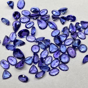 AAA Tanzanite mix Gemstone, Faceted tanzanite cut Stone, Natural loose gemstones Lot 7x5-6x8mm