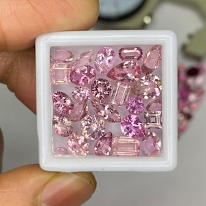 Pink Tourmaline Gemstone Mix Shape Lot, Natural Faceted tourmaline Cut Loose Stone 3x5-8x10mm