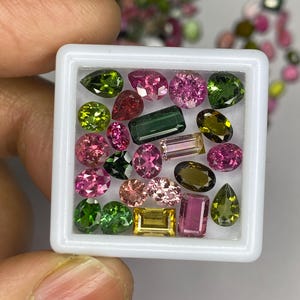 Mix Shape Tourmaline Gemstone Cut, Natural Faceted tourmaline Lot, Multi Color Loose Stone 3x5-8x10mm