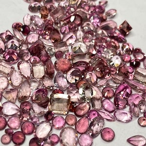 Pink Tourmaline Gemstone Mix Shape Lot, Natural Faceted tourmaline Cut Loose Stone 3x5-8x10mm