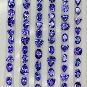 AAA Tanzanite mix Gemstone, Faceted tanzanite cut Stone, Natural loose gemstones Lot 7x5-6x8mm