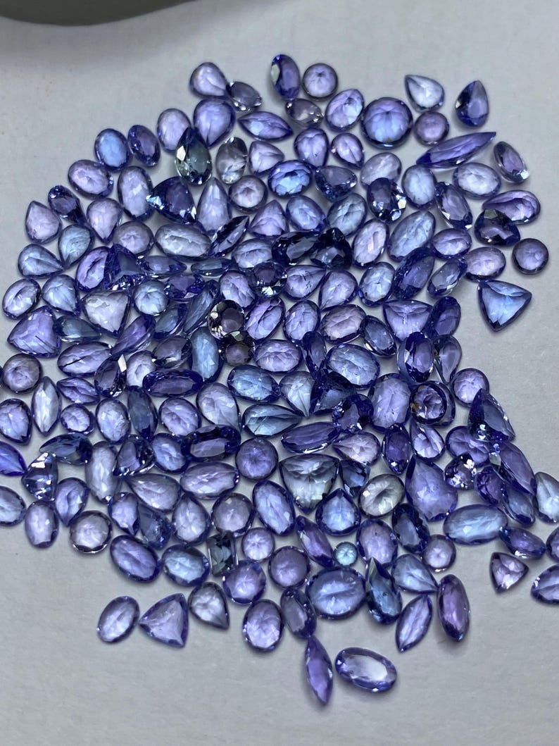 Mix Shape Tanzanite Gemstone, Faceted tanzanite Cut Stone, AAA Natural Loose Gemstones 3x5-6x8mm