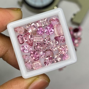 Pink Tourmaline Gemstone Mix Shape Lot, Natural Faceted tourmaline Cut Loose Stone 3x5-8x10mm