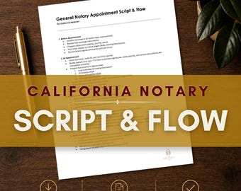 California Notary Appointment Script & Flow – Printable Quick Reference PDF