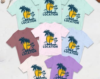 Custom Family Vacation 2026 Shirt, Custom Location Shirt, Custom Family Trip, Family Beach Trip Shirt, Custom Family Beach Vacation Shirt