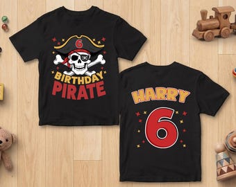 Pirate Birthday Shirt - Personalized Pirate Birthday Party Shirt - Custom Birthday Boy Pirate Shirt - Birthday TShirt - Third Birthday
