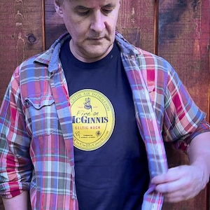 Fire on McGinnis - Guinness - Distressed Gold Label T-Shirt image 1