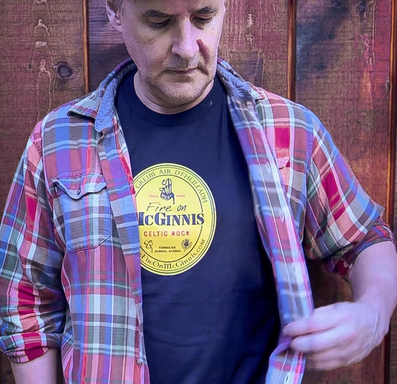 Fire on McGinnis - Guinness - Distressed Gold Label T-Shirt image 1