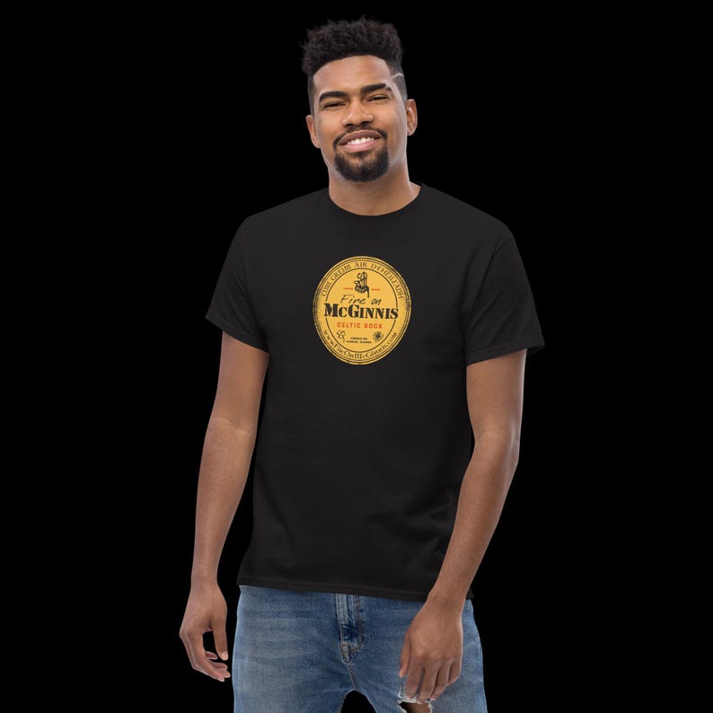 Fire on McGinnis - Guinness - Distressed Gold Label T-Shirt image 2