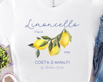 Limoncello Shirt, La Dolce Vita, Lemon Shirt, Italy T-Shirt, Amalfi Coast, Summer Shirt, Gift For Lemon Lovers, Italian Summer Shirt, Capri