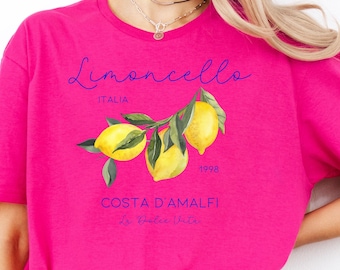 Limoncello Shirt, La Dolce Vita, Lemon Shirt, Italy T-Shirt, Amalfi Coast, Summer Shirt, Gift For Lemon Lovers, Italian Summer Shirt, Capri