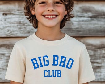 Big Bro Club Shirt, Big Brother Reveal Tshirt, Baby Announcement, Big Brother Shirt, Big Brother Tee, Pregnancy Reveal Baby Clothes Bodysuit