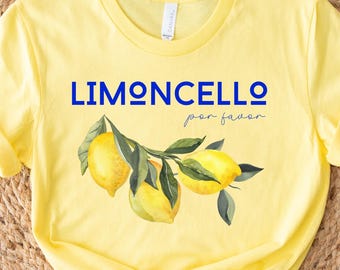 Limoncello Shirt, La Dolce Vita, Lemon Shirt, Italy T-Shirt, Amalfi Coast, Ladies Summer Shirt, Italian Summer Shirt, Italian Vacation Tee